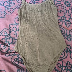 brown bodysuit
